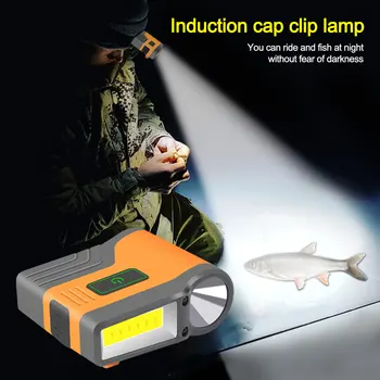Indukcijsko COB Žaromet Skp Posnetek Svetlobe LED Ribolov Žaromet Objemka Lučka za Kampiranje na Prostem Nepremočljiva Kolo Vodja Svetlobe