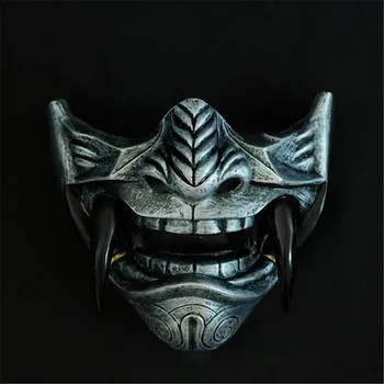 Japonski Samuraji Oni Demon Masko Cosplay Grozo Prajna Hannya Zlo Morilec Zgostitev Plastične Maske Halloween Kostum Rekviziti