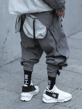 Japonski Techwear Tovora Hlače Moški Industrijske Ulične Joggers Moških Oblačil