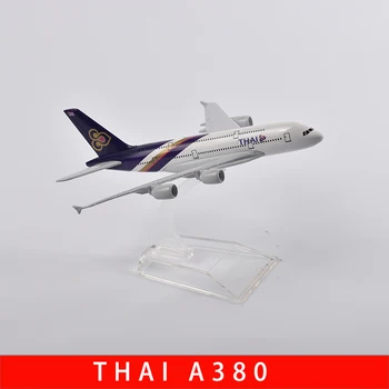JASON TUTU 16 cm Zraka Tajski Airbus A380 Letalo Model Letalo Modela Letala Diecast Kovinski 1/400 Obsega Letal Tovarne Dropshipping
