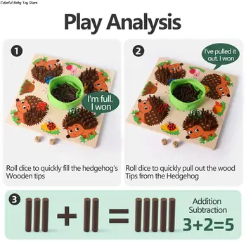 Jež Obliko Razvrstilnik Barvno Ujemanje Igre Zlaganje Igrača za otroke Zgodnjega Učenja Izobraževalne Interaktivne Igrače Montessori Darila
