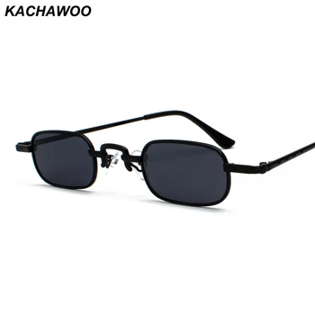 Kachawoo retro pravokotnik sončna očala drobne ženske kovinski okvir rdeča rumena ozka očala sonce moški letnik darila