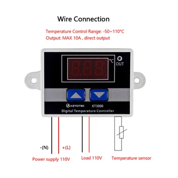 KETOTEK Digitalni Temperaturni regulator Termostat LED Mikroračunalniška Stikalo za Toplotno Regulator NTC/K vrsta senzorja