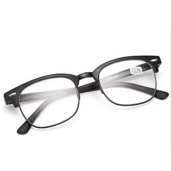 Klasična Ultralahkih Obravnavi Očala Moški Ženske Retro TR90 Pol Okvir Presbyopic Očala Proti Utrujenosti Recept Očala