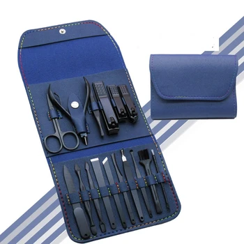 Kozmetični set za manikiranje orodja Black 16 Delni Set za manikiranje Orel klešče za nohte clipper Set za Manikiranje