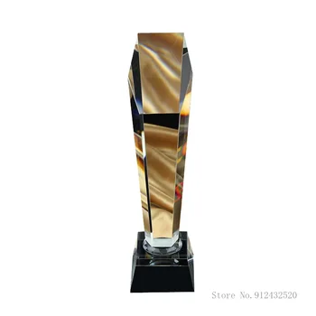 Kristalno heksagonalna stolpec peterokotna kpl. stolpec trophy po meri praznovanje darilni zaposlenega letno srečanje spominek ustvarjalne trophy