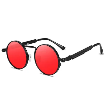 Krog Steampunk sončna Očala blagovne Znamke Moški Ženske Letnik Metal Punk sončna očala UV400 Odtenki Očala Oculos Gafas de Sol