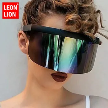 LeonLion 2021 Prevelik Sončna Očala Ženske Blagovne Znamke Oblikovalec Klobuk, Očala Ženske Luksuzni Očala Ženske/Moški Letnik Gafas De Sol Mujer