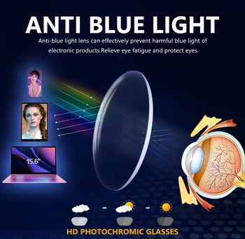 LIOUMO Klasičnih Kvadratnih Photochromic Očala Ženske Moški Modra Blokiranje Svetlobe Leče Za Računalnik Unisex Retro Očala UV400