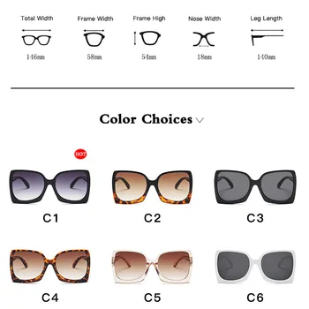 LongKeeper Moda Prevelik sončna Očala Ženske blagovne Znamke Oblikovalec Plastike Ženski Velik Gradient sončna Očala UV400 gafas de sol Očala