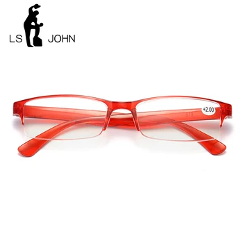 LS JOHN Ultralahkih Pol Okvir Obravnavi Očala Ženske, Moške Poslovne Anti Blue Ray Računalnik Očala Presbyopia +1.0+4.0 Za Bralca