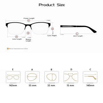 Luksuzni Oblikovalec Obravnavi Očala za Moške Photochromic Povečevalno Presbyopia Očala z Dioptrije +1.5 Zlitine lunettes de predavanje