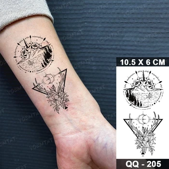 Majhna Velikost Nepremočljiva Začasni Tattoo Nalepke Otrok Svetilnik Gorsko Morje Ladjo Roko Tatto Body Art Flash Ponaredek Tattoo Ženske Moški