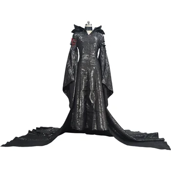 Maleficent Cosplay Kostum Dolgo Črno Obleko Za Odrasle Wome Velikosti Po Meri Halloween Božič