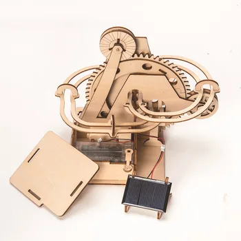Marmor Teči Igre DIY 3D Lesene Puzzle Železnica Model Stavbe Sestavljanje Kompleti Igrače Spusti Sončne skladbo Dostava za Darilo Otrok