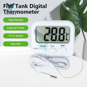 Mini Digitalni LCD Sonda za Senzor Termometer Rezervoar za Vodo Bazen Hladilnik Akvarij Vinske Kleti Termometer Ukrep