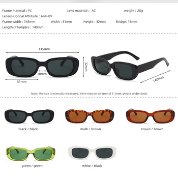 Moda Kvadratnih sončna Očala Ženske Anti-UV sončne Očala Ženski Retro Sunglass Oblikovalec Majhen Pravokotnik Oculos Letnik Gafas De Sol