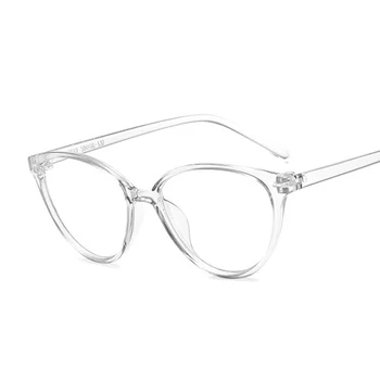 Moda Očal Okvir Ženske Anti Modra Svetloba Računalnik Očala Clear Leče Ultralahkih Očala Prozorno Roza Rjavega Mačka Oči
