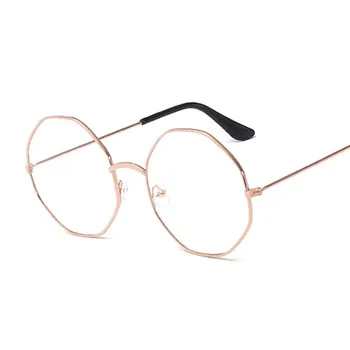 Moda Vintage Retro Zlato Kovinski Okvir Jasno, Leče Očala Nerd Geek Očala Očala Majhen Krog Krog Eye Glasses