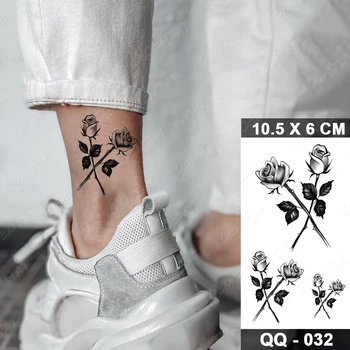 Nepremočljiva Začasni Tattoo Nalepka Z Majhnim Premerom Cvetje Flash Tattoo, Geometrija Roke Roko Zapestje Ponaredek Tatto Za Body Art Žensk, Otrok