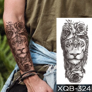 Nepremočljiva Začasno Rokav tatooo Nalepke Križ Odrešenja Leo Oblak Christian Prenos tatoo Body Art Ponaredek tattoo Moški Ženske