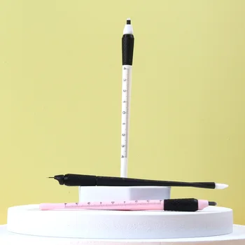 Nov Dizajn za Enkratno uporabo microblading pero ročno orodje 18U 0.18 MM strokovni priročnik pero za Trajno ličenje obrvi z vladar