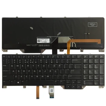 Nov Laptop NAS tipkovnico za DELL Alienware M17 17 R4 R5 Osvetljene 0ND5TJ PK1326T1B01