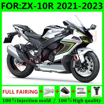 Novo ABS Celotnega Motocikla Fairings Kit primerni za Ninja ZX-10R ZX10R zx 10r 2021 2022 2023 Karoserija polno oklep kit komplet zelena bela