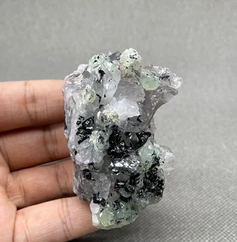 NOVO! Naravni redkih Prehnite in beli kristal in cassiterite Simbioza Mineralnih Osebkov kamni in zdravilnimi kristali