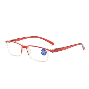 Obrvi Anti Modra Svetloba Blokiranje Rimless Obravnavi Očala Ženske Moški Kvadratnih Brez Okvirjev Presbyopic Očala Dioptrije +1.0 1.5 2.5 4.0