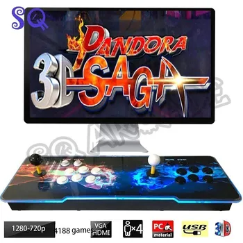 Pandora 3D Saga Igralno Konzolo 4188 V 1 160*3d Igre Gumb Shrani palico/Pause/Record/Iskanje Functin Posodobitev Iz 2448/4108 Konzole