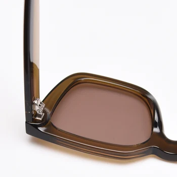 Peekaboo TR90 okvir polarizirana sončna očala ženske kvadratnih leopard rjava 2022 moda kvadratnih očala za moške, ženske poletje uv400