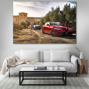 Plakatov in Fotografij Alfa Romeo Giulia Luksuzni Avto, Stenskih slikah, Platno Umetniško Slikarstvo Za Sobi Doma Dekor