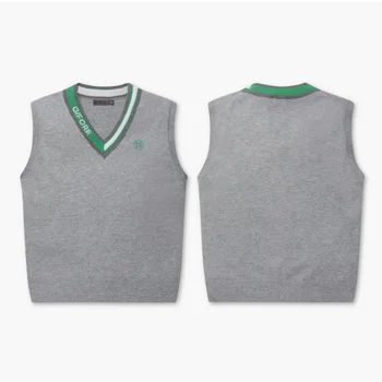 Pletene Majice za Moške in Ženske V-neck Design Modi in Vsestranski Outdoor, Casual Puloverji Novi Golf Oblačila