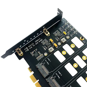 Razširitveno Kartico PCI-E Signala Razcep Matrike Kartico Sim Adapter 4 Vrata M. 2 NVMe SSD za PCIE X16, M Ključ za Trdi Disk Pretvornik Reader