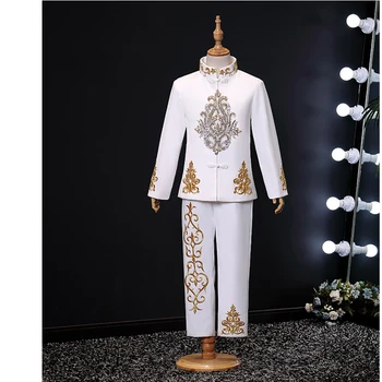 Royal Belo Zlato knežje Pageant Obleke Za Otroke, Gospod Obleke modeli modni brvi palace fantje oblek za poroke kostumi