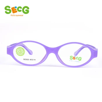 SECG Krog Mehko Prilagodljivo Otrok Okvir Srčkan Baby Snemljiv Recept Očala za Vid Kratkovidnost Okvir Očala Gafas
