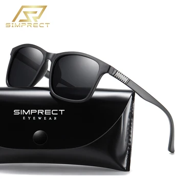 SIMPRECT TR90 Pravokotnik Polarizirana sončna Očala Za Moške 2022 Luksuzne blagovne Znamke Oblikovalec Retro Vintage UV400 Vožnje Kvadratnih sončna Očala