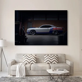 Sodobna Platna Slike Stenskih slikah, Iskanje Dodge Challenger Muscle Car Plakati HD Tiskanja za Dnevna Soba Dekor