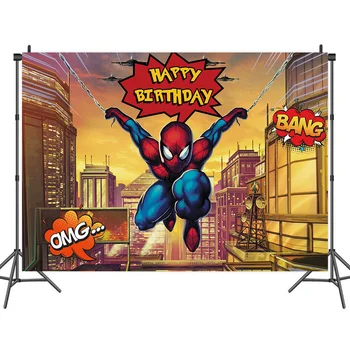 Spiderman rojstni dekoracijo ozadju krpo otrok stranka posode za enkratno uporabo 3D big spiderman ureditev igrača darilo