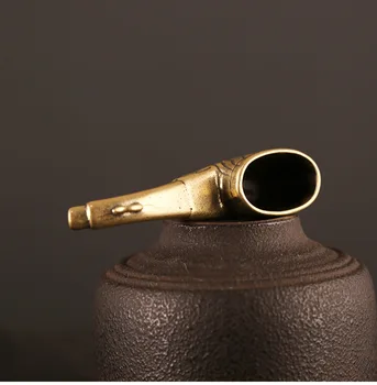 Starinsko obrti Ročno Medenina nostalgično tobak za pipe imetnik DIY ornament Miniaturni Keychain obroč Obesek spominek a3004