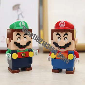 Super Mario Bros Bloki Luigi Klasični Mini Igre Buliding Bloki Dejanje Igrača Številke Skupščine Igrače, Lutke otroci figura Darilo za Rojstni dan