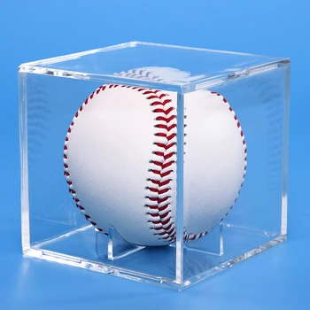 Trajno Kakovost Akril Baseball Polje Zaslon Golf Tenis Žogo Pregleden Primeru Za Spominek Škatla Za Shranjevanje Imetnik Uv Zaščita