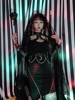 Tuku dresseslanyard vidika seksi self-izboljšave cheongsam tiaodi črna obleka