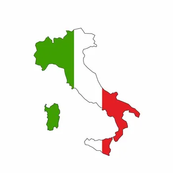 Ustvarjalne avto sticker10CM*12CM Smešno Zastave Nalepke Avto Dodatki Italija Zemljevid po Meri Vinil Avto Nalepke