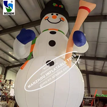 Velikan božič napihljivi snjegović za božično dekoracijo z zračno puhalo