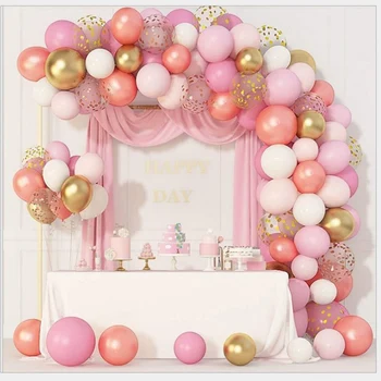 Vijoličen Balon Garland Arch Kit Rose Zlata Latex Balon Poroko, Rojstni Dan Dekor Otroci Baby Tuš Punca Dekor Dobave