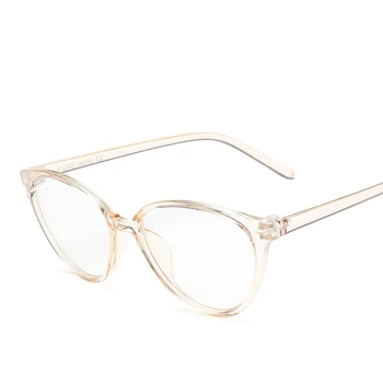 Vintage Cat Eye Glasses Okvir Ženske Očala Optični Plastičnih Jasno, Leče Očala za Kratkovidnost Unisex Očala Anti-modra svetloba