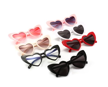 Vintage Moda Srce sončna Očala za Ženske blagovne Znamke Oblikovalec Ljubezen Lolita Mačka Oči, sončna Očala Party Očala Eye Glasses Odtenki UV400