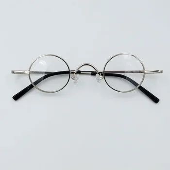 Vintage srebro majhne okrogle okvir kratkovidnost recept očala za moške in ženske retro obravnavi očala UV400 polarizirana sončna očala